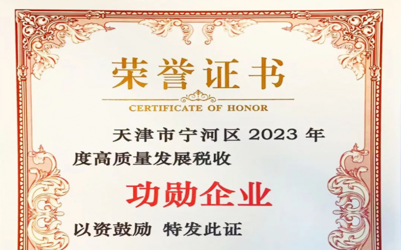 喜訊！榮程智運(yùn)榮獲天津市寧河區(qū)2023年度高質(zhì)量發(fā)展稅收功勛企業(yè)獎(jiǎng)
